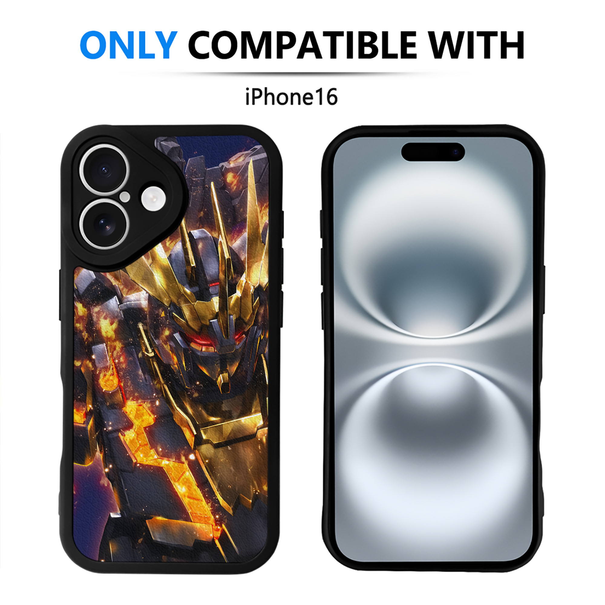 （画像用） 機動戦士ガンダム Mobile Suit Gundam 【iPhone 16シリーズ対応】シリコンスマホケース（レザー調） 材質：シリコン